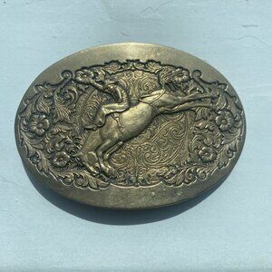 Vintage Western Brass Belt Buckle
